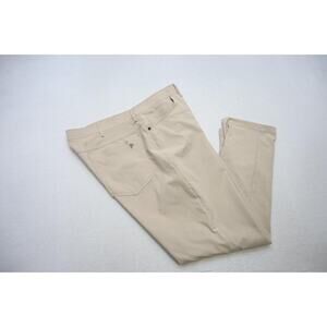 Public Rec Golf Pants‎ Beige Flat Athletic Stretch Dry Fitting Mens Size 42 x 32